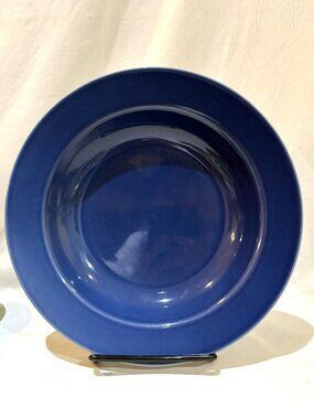 Design House Stockholm Flat Rim Soup Pasta Bowl Blue